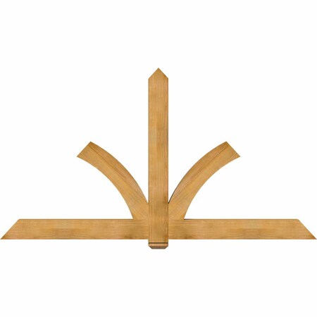 Ekena Millwork Redmond Rough Sawn Timber Gable Bracket, Western Red Cedar, 96"W x 52"H x 4"D x 6"F, 13/12 Pitch GBW096X52X0406RED00RWR